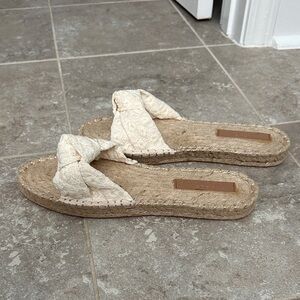 ASOS Women's 12 Cream Espadrille Slide Sandals